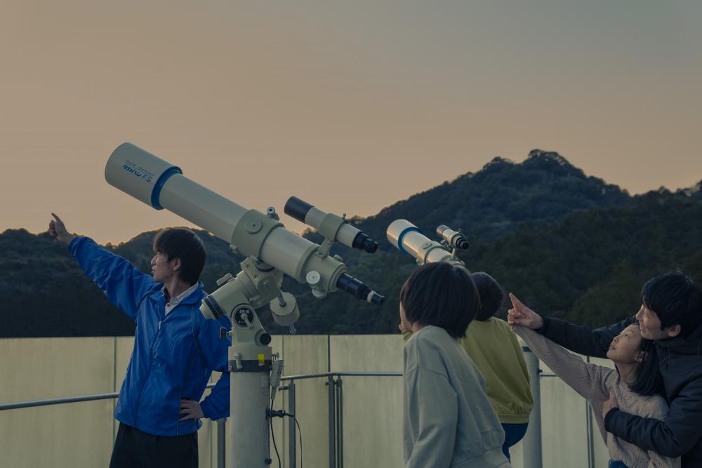 写真：天体望遠会の様子