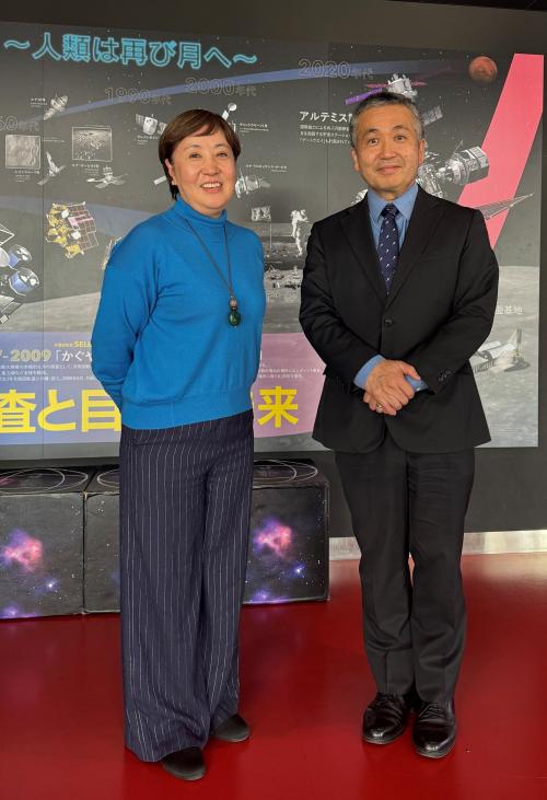 若田さんと館長 若田さんと館長